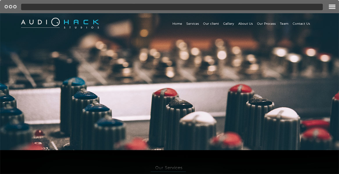 Audio Hack Music Studio Website