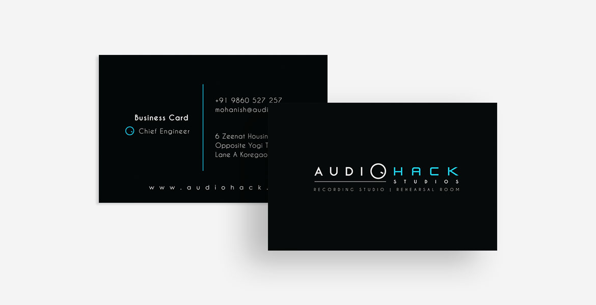 Audio Hack Music Studio Business Cards
