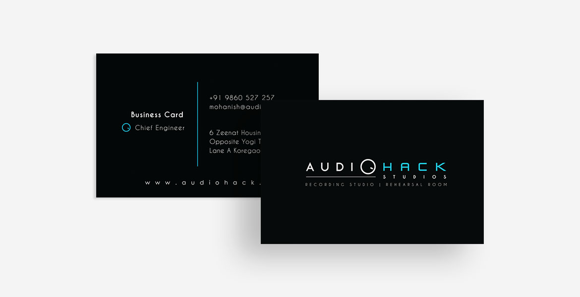 Audio Hack Music Studio Business Cards