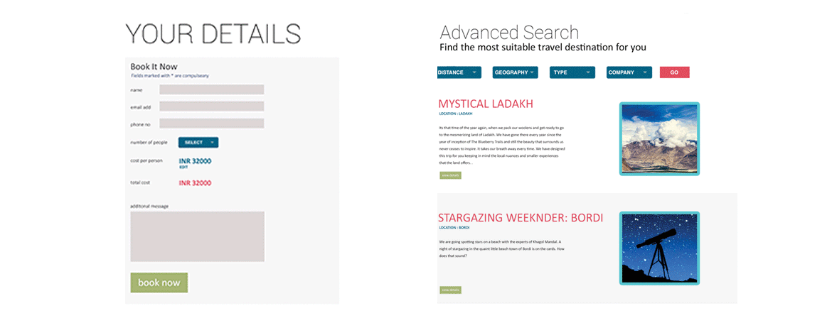 BlueBerry Trails e-commerce development 
