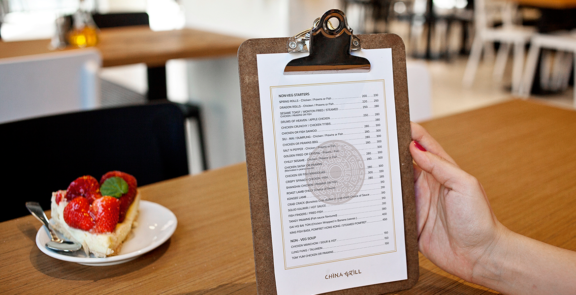 China Grill Menu Card Design