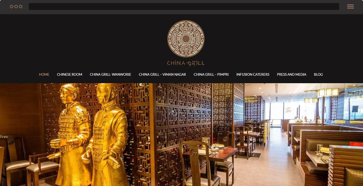 China Grill Website Development