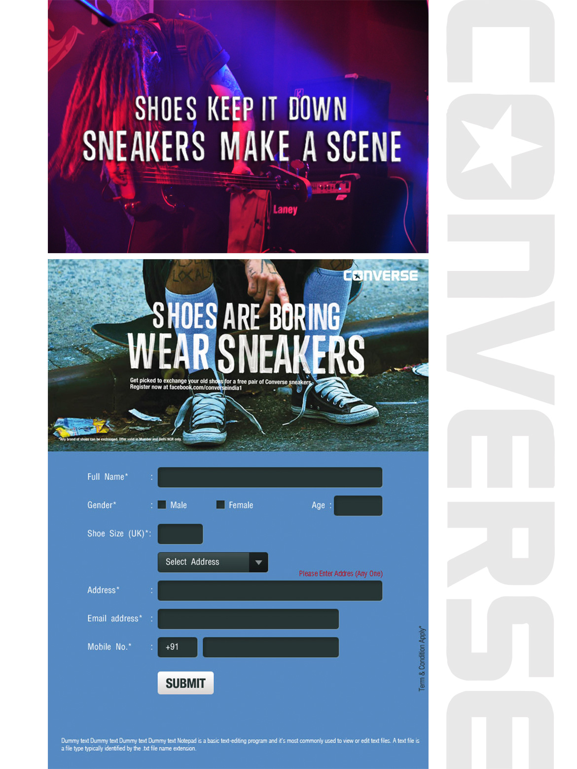 Shoes are Boring Wear Sneakers by Converse 