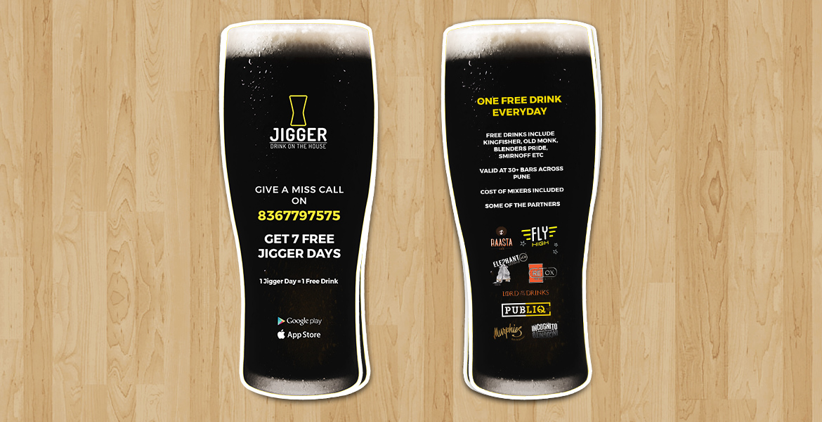 Jigger tent card