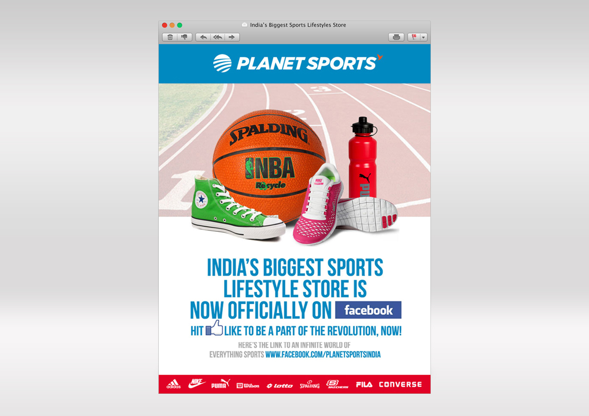 Planet Sports Facebook App Development 